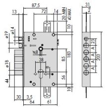 cisa evolution e6515 lock dimensions