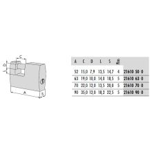 cisa padlock 21610 dimensions