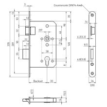 bmh 1013pzw panic lock dimensions