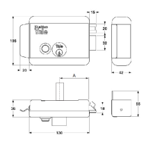 yale 68800 electric rim lock dimensions