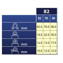 abus padlock 82 dimensions