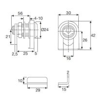 bmb glass lock 1251-300 dimensions