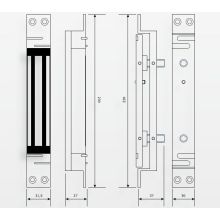 cdvi cz3000 electromagnet dimensions