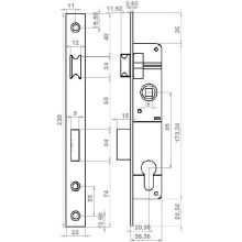 gevy mortice lock with cylinder dimensions