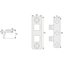 abus tas102 hinge lock dimensions