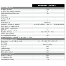 cdvi dg prox keypad technical features
