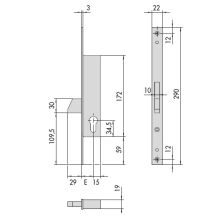 cisa lock 46210 dimensions