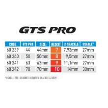 hugo gts pro padlock dimensions