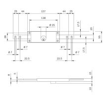 iseo shutter locks double 641014 dimensions