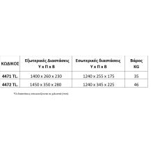 VIRO 4471TL - 4472TL gun safe dimensions
