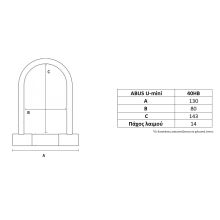 abus u lock 40HB dimensions