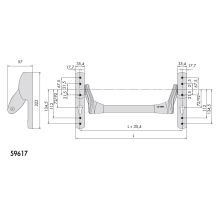 cisa panic bar 59617-00 dimensions