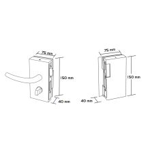 270.09 electric strike glass door dimentions