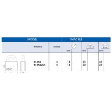 abloy pl350 padlock dimensions