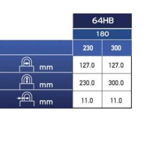 abus 64HB futura u-lock dimensions