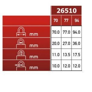 CISA 26510 DIMENSIONS