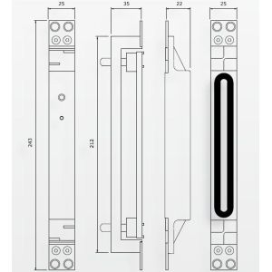 CDVI ELECTROMAGNET PWM25ER DIMENSIONS