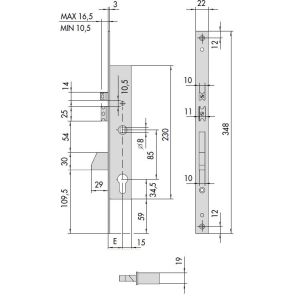 cisa lock 16215 dimensions