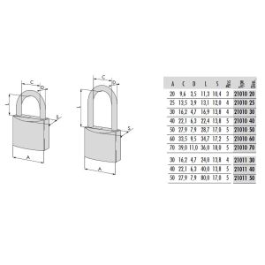 CISA LOGO LINE 21010 DIMENSIONS