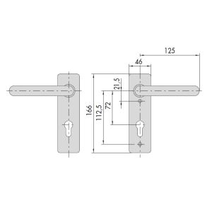 cisa 07070-16 handle set dimensions