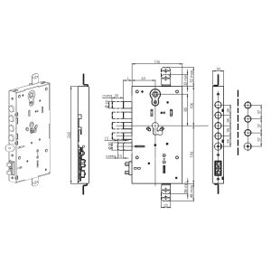 iseo x1r smart electric lock dimensions