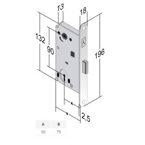 bonaiti b-forty magnetic lock n65 dimensions