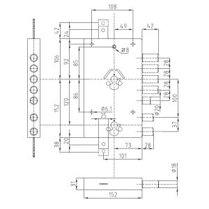 dierre serne46 double cylinder lock dimensions (1)