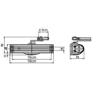 cisa door closer 60450 dimensions