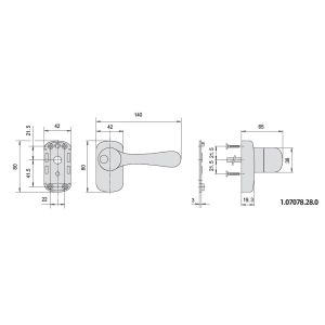 cisa handle 07078-28 dimensions