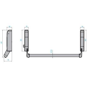 abloy panic exit f9501 dimensions