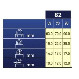 abus padlock 82 dimensions