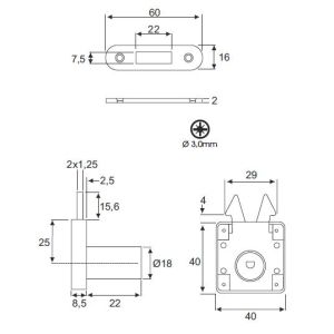 bmb lock 1051-100 dimensions