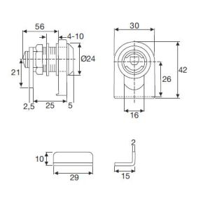 bmb glass lock 1251-300 dimensions