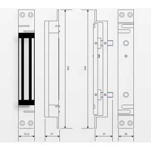 cdvi cz3000 electromagnet dimensions