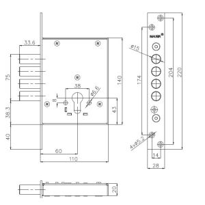 mauer lock 101-108 dimensions