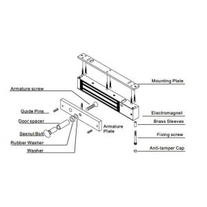 opera electromagnetic lock 13100td scema