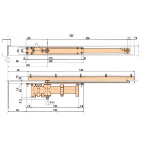 ryobi concealed door closer co-53 dimensions