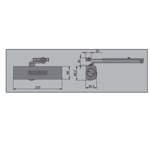 TELESCO DOOR CLOSER UNIK COMBI DIMENSIONS