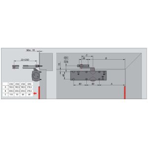 TELESCO DOOR CLOSER UNIK COMBI INSTALLATION