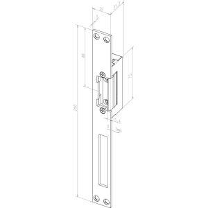 yale electric strike 2411 dimensions