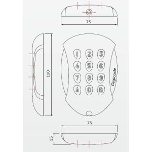 cdvi galeo keypad dimensions