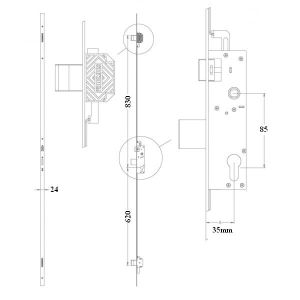 domus 3 point lock 93635 dimensions