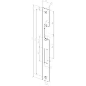 eff-eff 118E electric strike plate