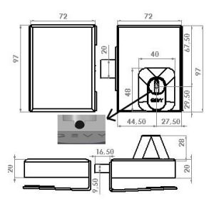 gevy glass door lock defender 118-057-001 dimensions