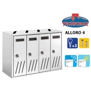 technomax letterbox alloro 4 silver