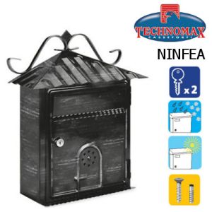 technomax letterbox ninfea wrought iron