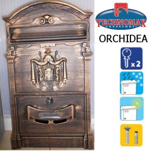 technomax letterbox orchidea antique bronze
