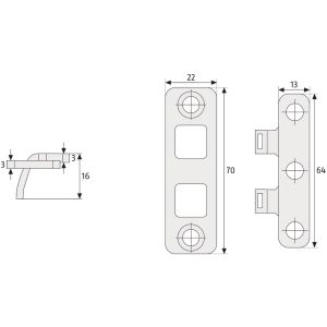 abus tas102 hinge lock dimensions