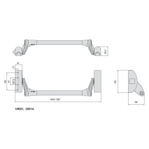 cisa 59016-10 panic exit dimensions