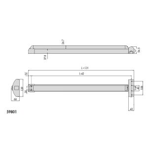 cisa 59801-10 panic exit device fast touch dimensions